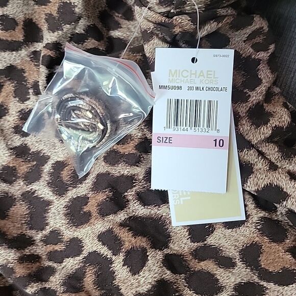 Michael kors Women's Tan & Brown Leopard Print One Shoulder Swimsuit Siz… - Picture 8 of 16